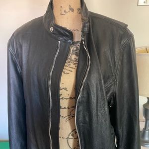FMC Men’s XL Black Leather Jacket
